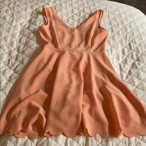 Scallop hem dress